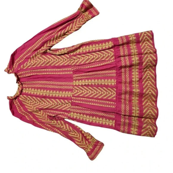 Maeve by Anthropologie Size SmallPretty Pink and Green Dress With Longsleeve - Picture 7 of 8